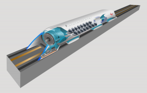 Hyperloop all cutaway قطاری که با سرعت صوت حرکت می کند