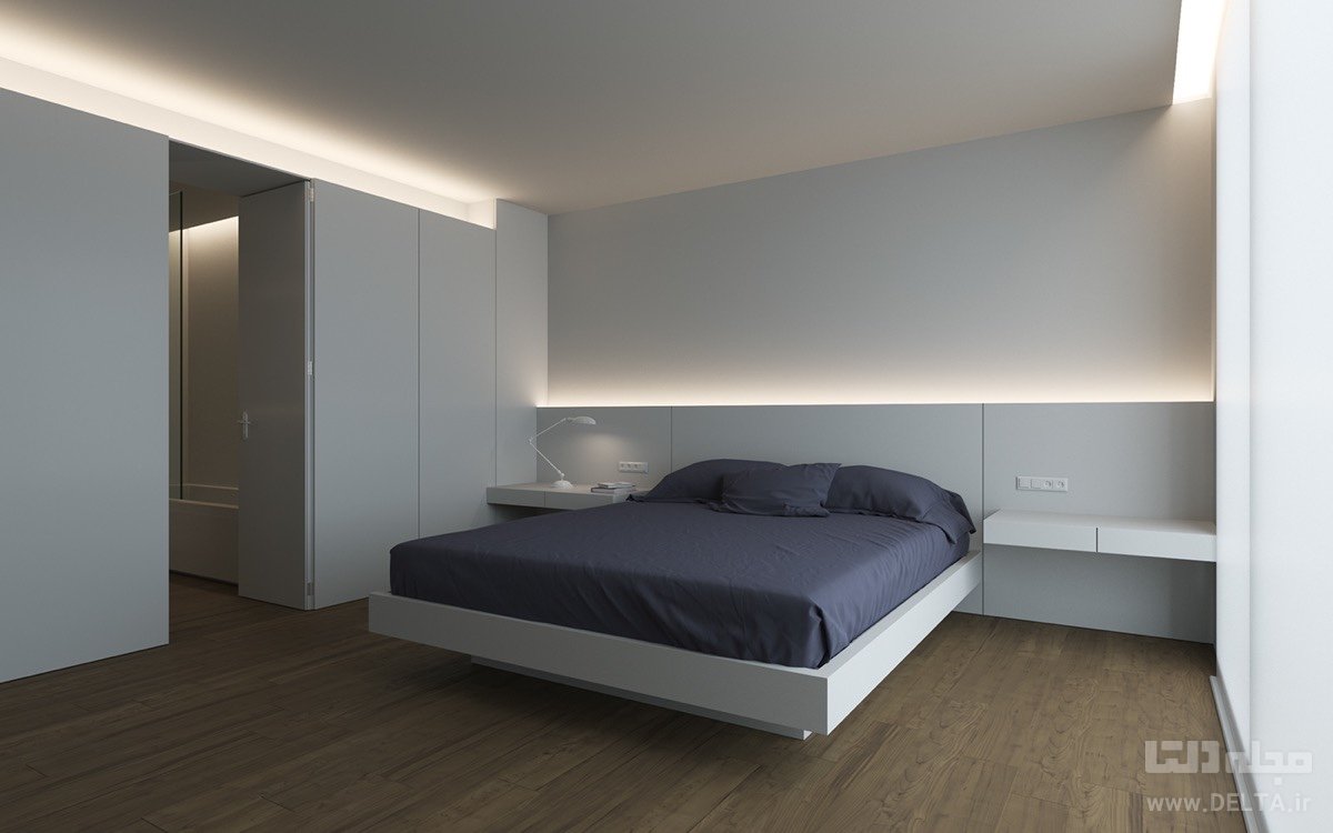 minimalist lighting for the bedroom نور مخفی سقف ؛ 5 نمونه نورپردازی مدرن