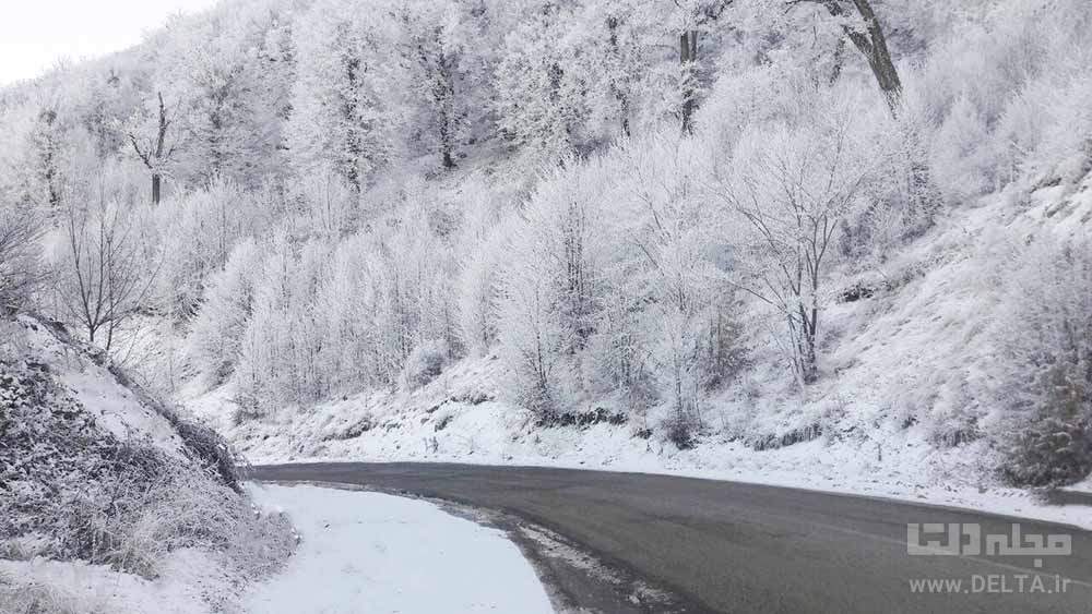 جاده توسکستان در زمستان