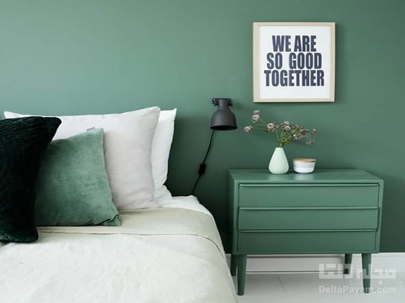 اتاق خواب با رنگ سبز 