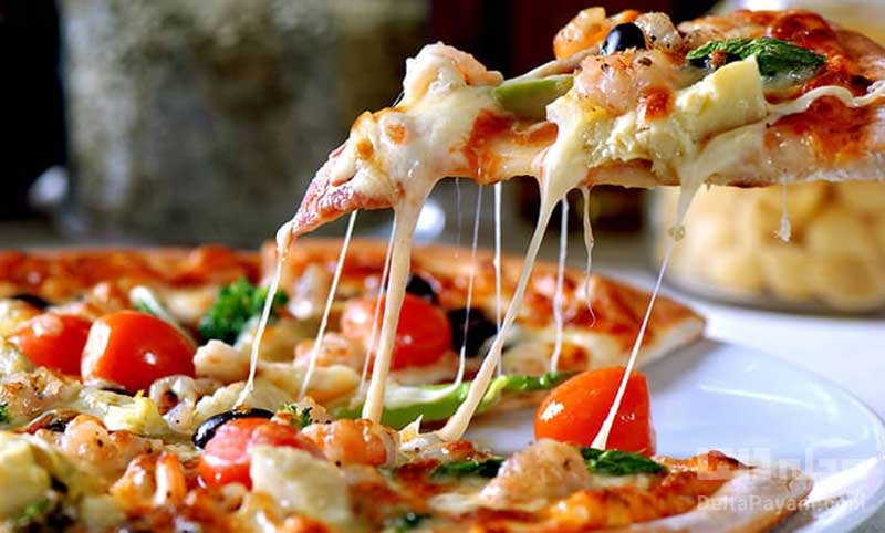 pizza 2 پیتزا سوسیس کالباس به روش خانگی