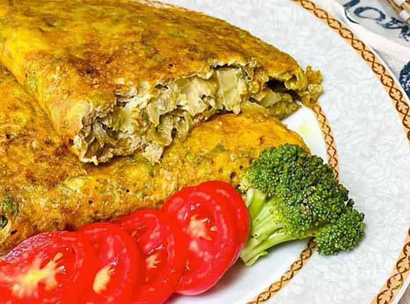 omlet kahoo طرز تهیه املت کاهو یک شام سبک و دلچسب