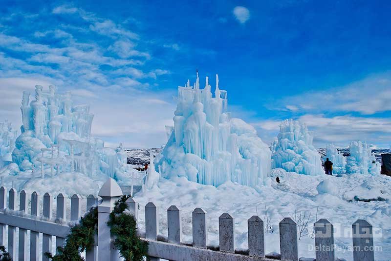 nlvd قلعه حیرت‌انگیزی که از یخ ساخته شده است