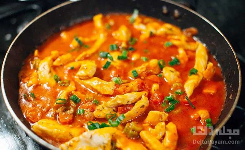 خورشت مرغ با ذرت