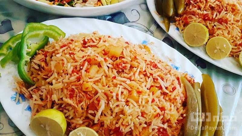 استانبولی با مرغ ریش ریش