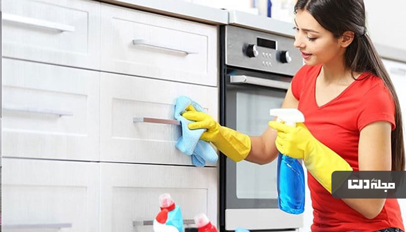 پاک کردن چربی کابینت